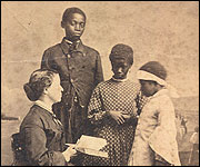 Laura Matilda Towne and students (Courtesy the Penn School Collection)