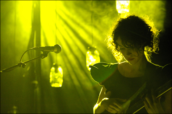 St.Vincent (Annie Clark)—seen here singing in Amsterdam in 2009—performed a benefit show in October 2013 at First Unitarian Church of Dallas, the UU church she grew up attending.