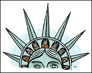 Statue of Liberty illustration (Robert Neubecker)