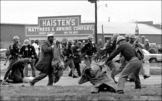 violent police assault on civil rights marchers in Selma, Alabama, in 1965 (AP Photo)