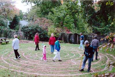 Thomas Jefferson Memorial Church outdoor labyrinth