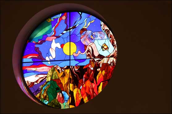 Laurie Bieze's stained glass window