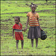 Two Haitian children