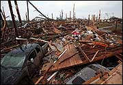 Tornado damage in Tuscaloosa, Ala.