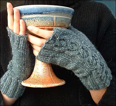Chalice Cable Handwarmers. © 2007 by Alison Green Will.
