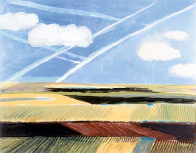 Vapor Trails with Fields by Martyl Langsdorf